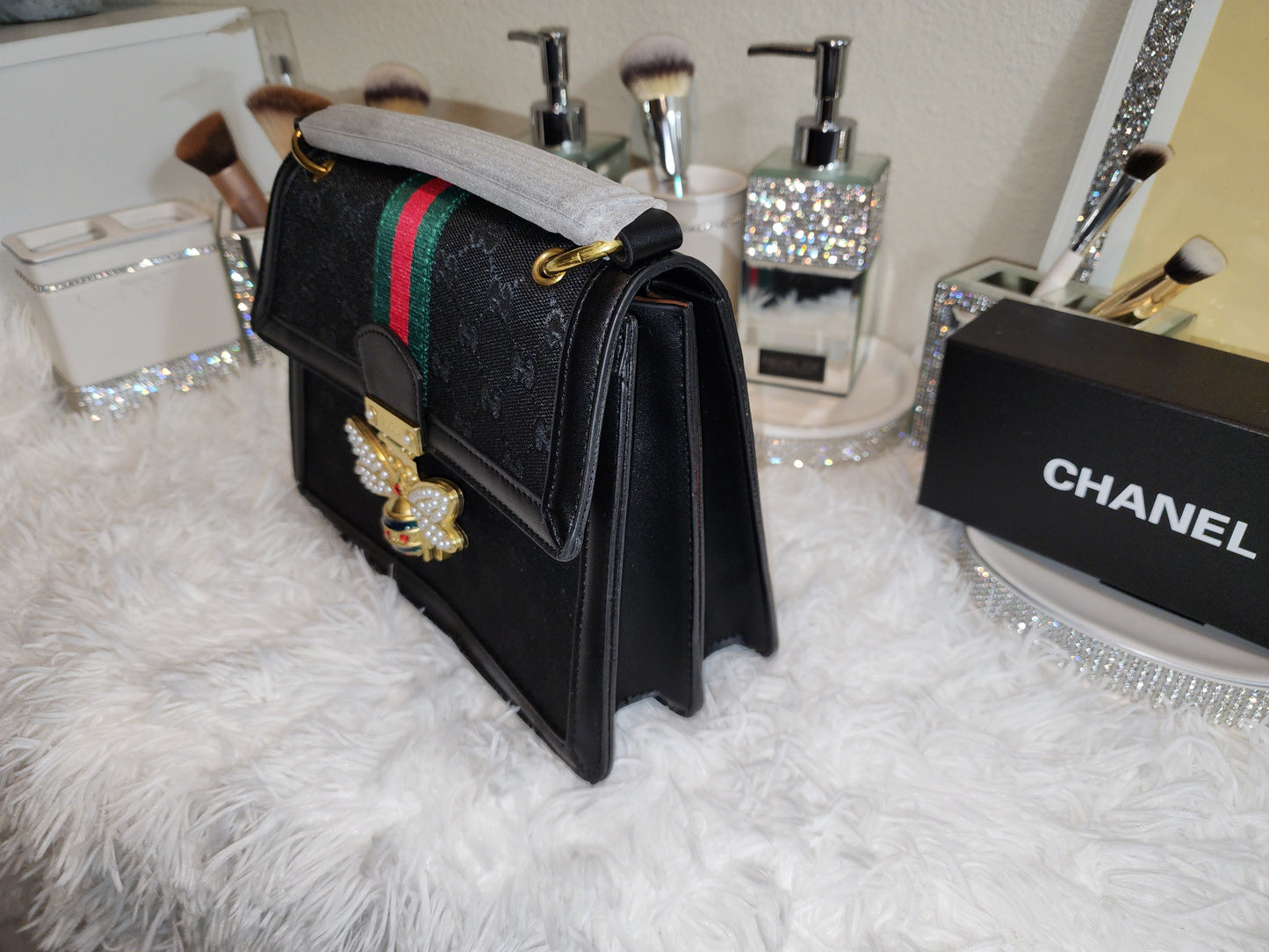 GG 060 Black Monogram Designer Bag