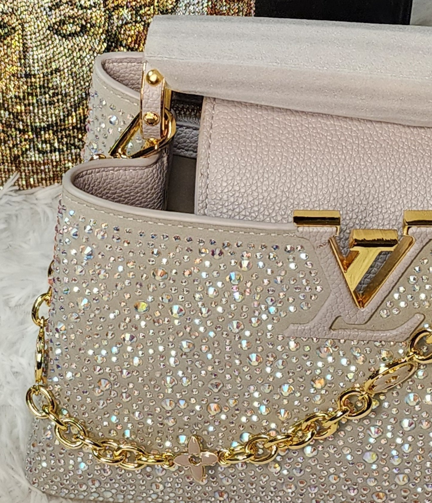 LV36 Rare Crystal Cappucine from Paris fashion Show