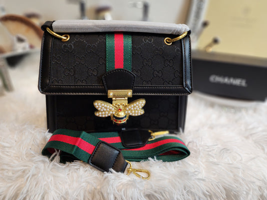 GG 060 Black Monogram Designer Bag