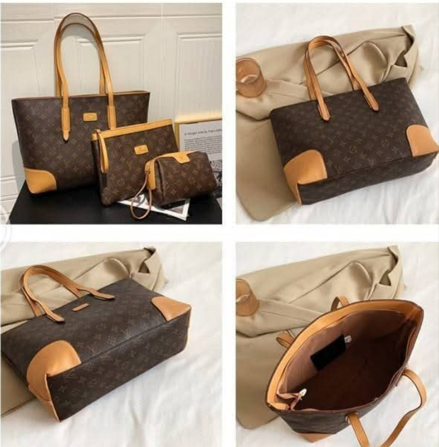LV 22 LV 3 bag Tote Set