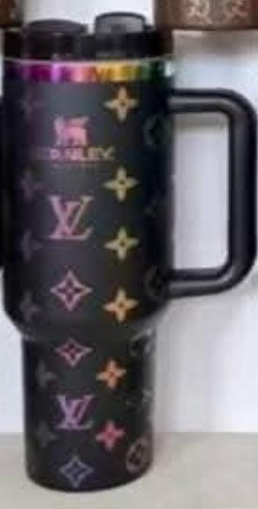 LV Black / Oilspill 40 oz Stanley Tumbler