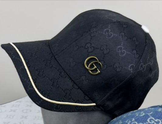 GU  Black Monogram Cap 011