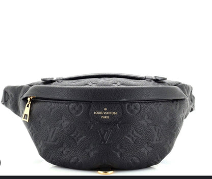 LV Bum Bag Black Embossed 002