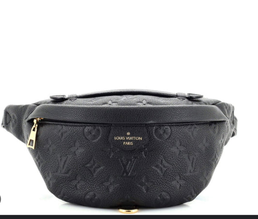 LV Bum Bag Black Embossed 002