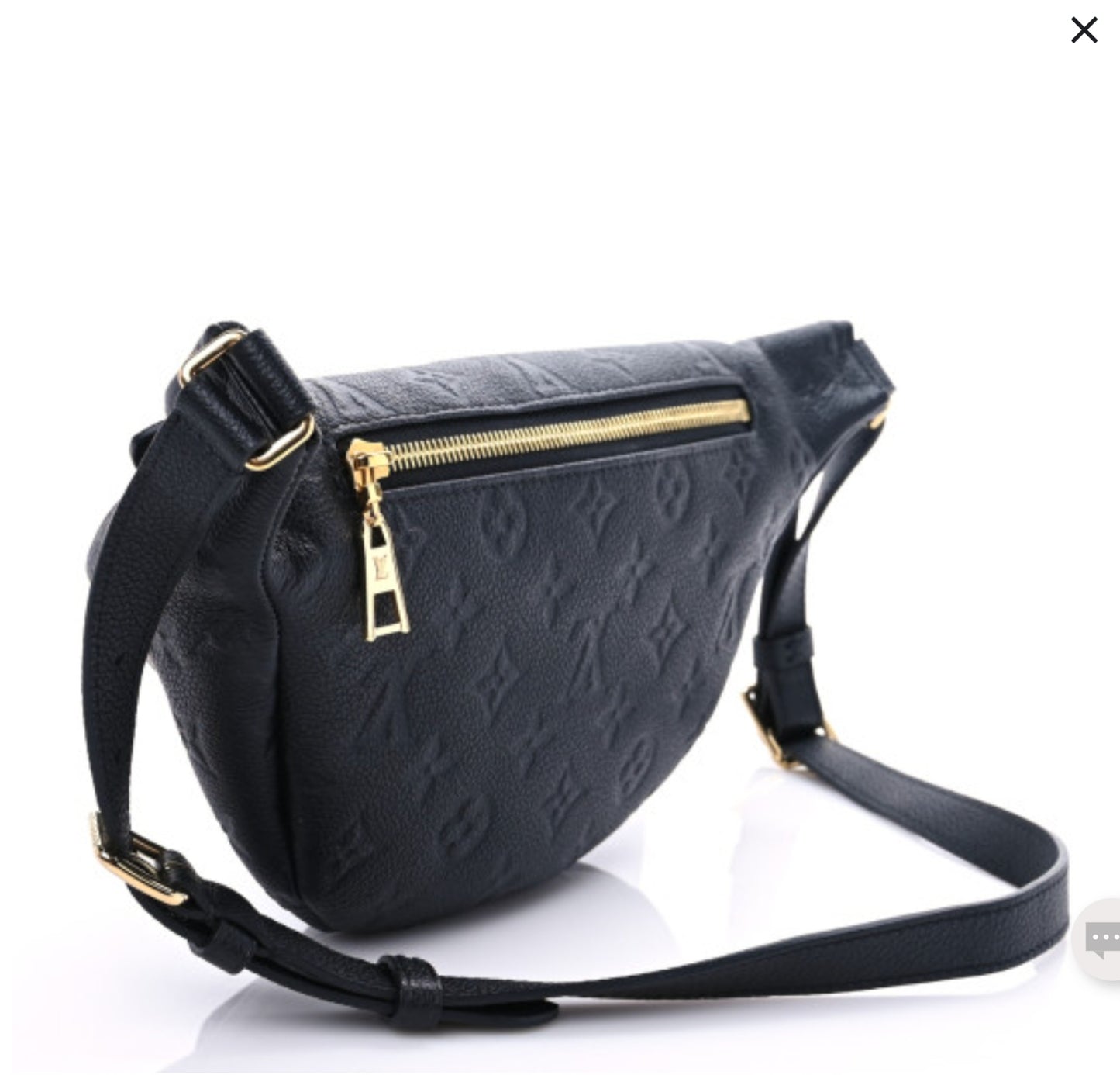 LV Bum Bag Black Embossed 002
