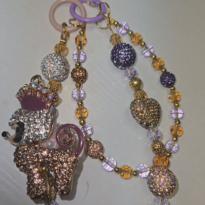 BCH 44 Purple puppy Phone / Bag Chain