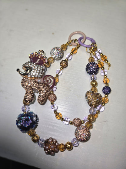 BCH 44 Purple puppy Phone / Bag Chain