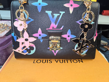 Bag Charm 008 LV Black Monogram