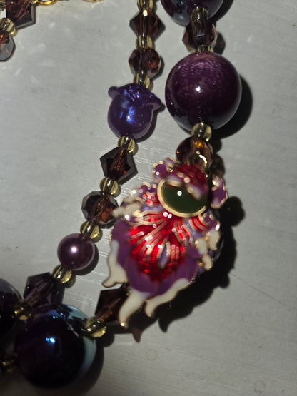 BCH 47 Purple  flower 💐 Phone / Bag Chain