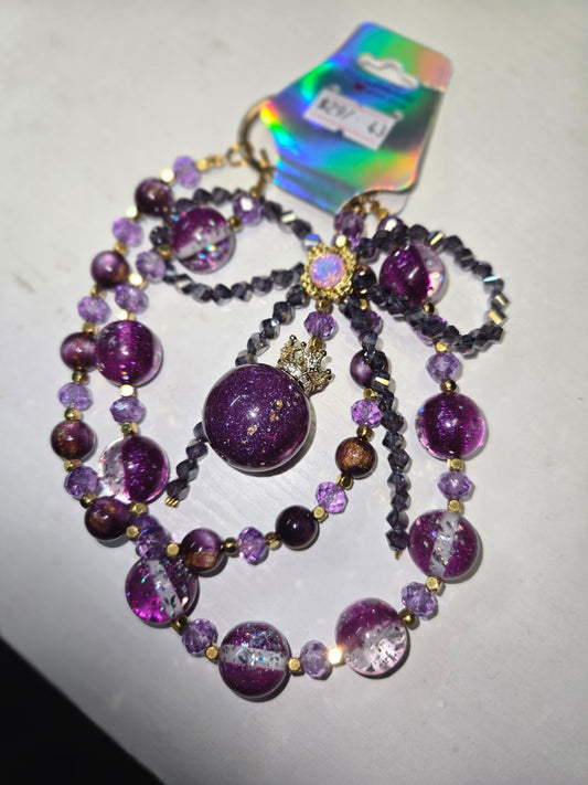 BCH 43 Purple  crown 👑 Phone / Bag Chain