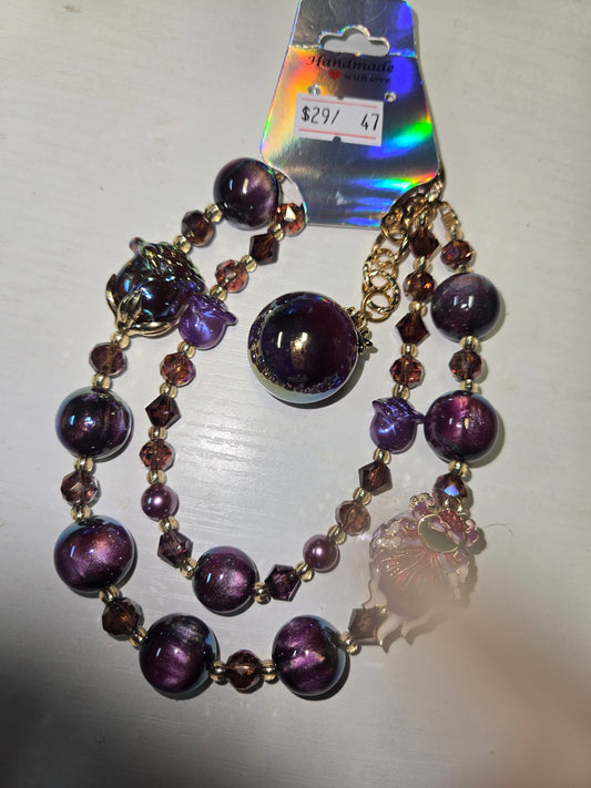 BCH 47 Purple  flower 💐 Phone / Bag Chain