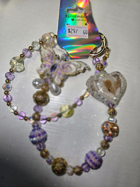 BCH 60 Purple  butterfly heart