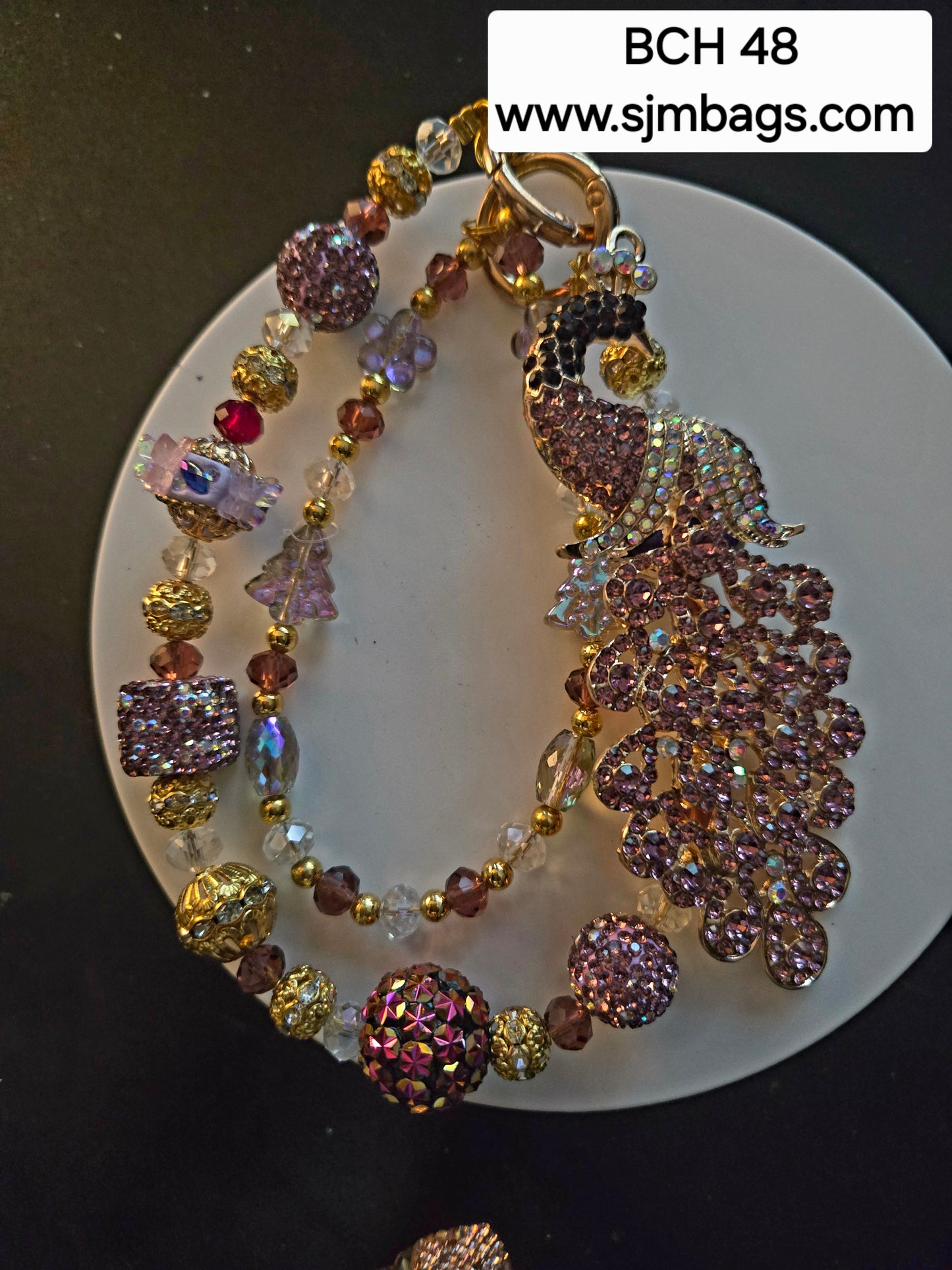 BCH 48 Purple Peacock Phone / Bag Chain