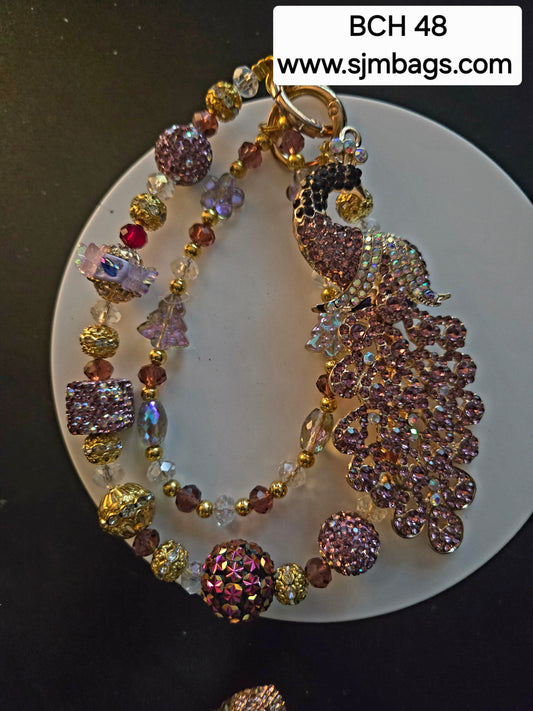 BCH 48 Purple Peacock Phone / Bag Chain