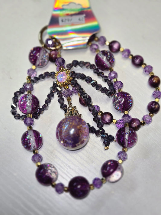 BCH 38 Purple  castle 🏰 Phone / Bag Chain