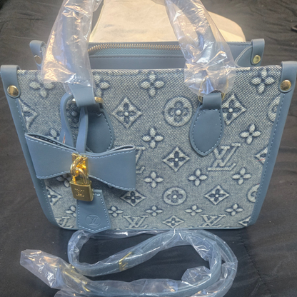 LV15 Medium On the Go Tote Denim